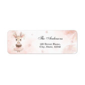 ウィンターベビーガールベビーシャワー差出人住所 ラベル (正面)