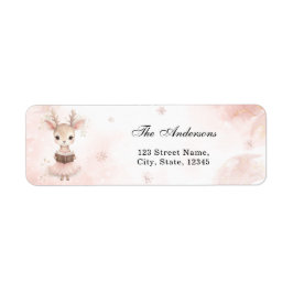 ウィンターベビーガールベビーシャワー差出人住所 ラベル