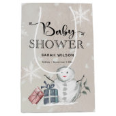 ウィンターベビーシャワー抱き枕 ミディアムペーパーバッグ (正面)