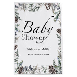 ウィンターベビーシャワー抱き枕 ミディアムペーパーバッグ