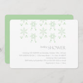 ウィンターベビーシャワー招待状 |ニュートラル 招待状 (正面/裏面)