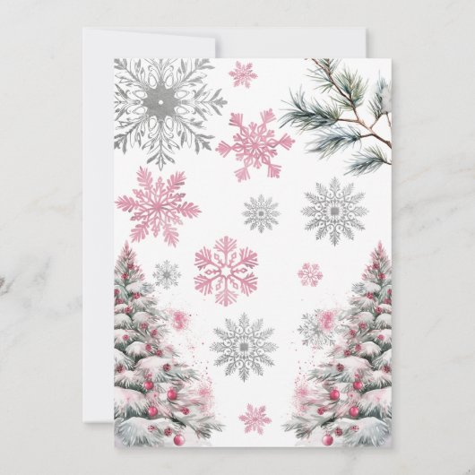 ウィンターベビーシャワー招待状 招待状 (裏面)