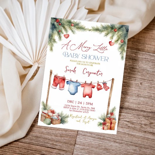 ウィンターベビーシャワー招待状 招待状