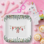 ウィンターベビーシャワー紙プレート ペーパープレート (パーティー)