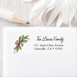 ウィンターベリエレガントーズホリデーアドレスパーティー ラベル