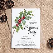 ウィンターベリエレガントーズホリデーパーティー招待状 招待状
