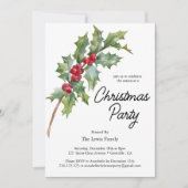 ウィンターベリエレガントーズホリデーパーティー招待状 招待状 (正面)