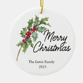 ウィンターベリエレガントーズホリデーパーティー セラミックオーナメント