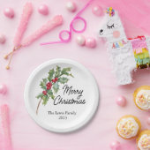 ウィンターベリエレガントーズホリデーパーティー ペーパープレート (パーティー)