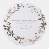 ウィンターベリエレガントーメリークリスマスフォトリース オーナメントカード (裏面)