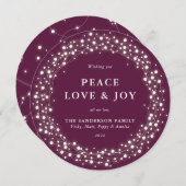 ウィンターベリーきらめくラウンドライツピースラブ+ジョイ シーズンカード (正面/裏面)