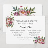 ウィンターベリーとプリムローズフローラリハーサルディナー 招待状 (正面/裏面)