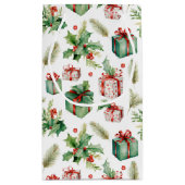 ウィンターベリーとプレゼント スモールペーパーバッグ (裏面)