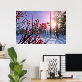 ウィンターベリーインアイスプリント ポスター (ホームオフィス)