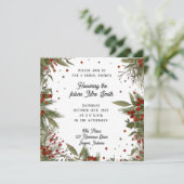 ウィンターベリーエレガントインスピレーションモダンブライダル 招待状 (スタンド正面)