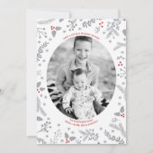 ウィンターベリークリスマスホリデーフラットカード シーズンカード (正面)