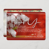 ウィンターベリークリスマス悔やみや弔慰サンキューカード 招待状 (正面/裏面)