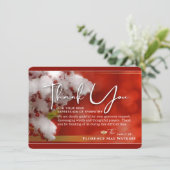 ウィンターベリークリスマス悔やみや弔慰サンキューカード 招待状 (スタンド正面)