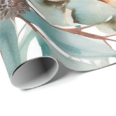 ウィンターベリーグリーンリーウォーターカラーホリデー ラッピングペーパー (ロールコーナー)