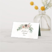 ウィンターベリーグリーンリーヴィンテージデザイン プレイスカード (裏面)