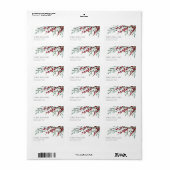 ウィンターベリースクリプトクリスマス差出人住所 ラベル (フルシート)