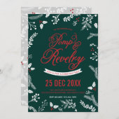 ウィンターベリーズクリスマスホリデーパーティー招待状 招待状 (正面/裏面)