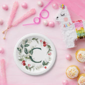 ウィンターベリーズモノグラムC紙プレート ペーパープレート (パーティー)