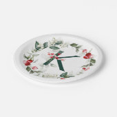 ウィンターベリーズモノグラムK紙プレート ペーパープレート (アングル)