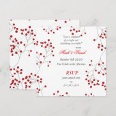 ウィンターベリーズ招待状Sq.ホワイト 招待状 (正面/裏面)