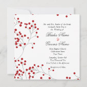 ウィンターベリーズ招待状Sq.ホワイト 招待状 (裏面)