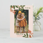 ウィンターベリーフォトホリデーカード シーズンカード (スタンド正面)