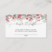 ウィンターベリーフローラクリスマスおむつラッフル エンクロージャーカード (正面)