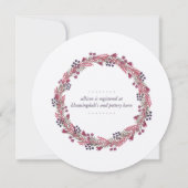 ウィンターベリーブライダルシャワーへの招待 招待状 (裏面)