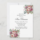 ウィンターベリープリムローズフローラバチェロレッテ 招待状 (正面)