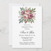 ウィンターベリープリムローズフローラ婚約パーティ 招待状 (正面)