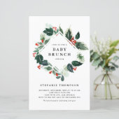 ウィンターベリーホリーグリーンリーベビーブランチ招待状 (スタンド正面)