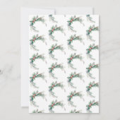 ウィンターベリーモダンスクリプトホリデーパーティー 招待状 (裏面)