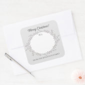 ウィンターベリーリースからギフトラベル スクエアシール (封筒)