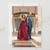 ウィンターベリーリースの結婚式写真 セーブザデート (裏面)