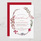 ウィンターベリーリースブライダルブランチ 招待状 (正面/裏面)