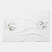 ウィンターベリーリースメッセージカード キッチンタオル (横)