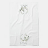 ウィンターベリーリースメッセージカード キッチンタオル (縦)