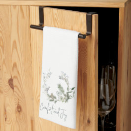 ウィンターベリーリースメッセージカード キッチンタオル