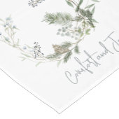 ウィンターベリーリースメッセージカード ショートテーブルランナー (コーナー)