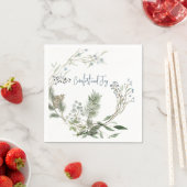 ウィンターベリーリースメッセージカード スタンダードカクテルナプキン (インサイチュ)