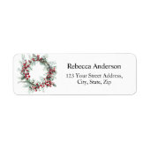 ウィンターベリーリース差出人住所 ラベル (正面)