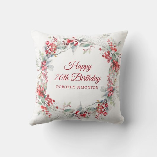 ウィンターベリーリース70th誕生日ギフトアイディア クッション (裏面)