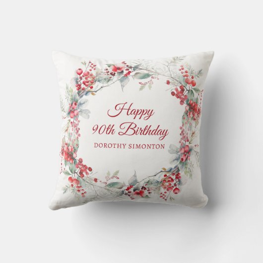 ウィンターベリーリース90th誕生日ギフトアイディア クッション (裏面)