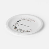 ウィンターベリー素朴ボホワイルドフラワーガーデンズデザート ペーパープレート (アングル)