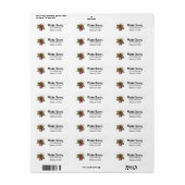 ウィンターベリー花瓶差出人住所ラベル ラベル (フルシート)